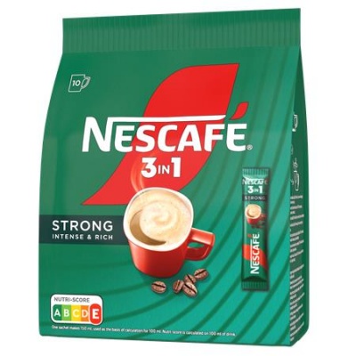 Instant kávé stick, 10x16,5 g, NESCAFÉ,  3in1 "Strong"