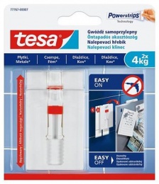 Akasztószög, öntapadó, állítható, TESA "Powerstrips®", sima felületre